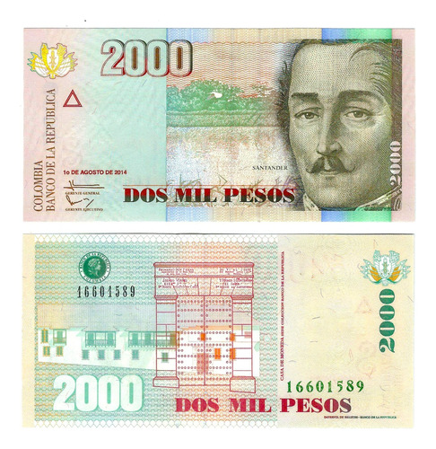 Colombia - Billete 2.000 Pesos 2014 - Unc