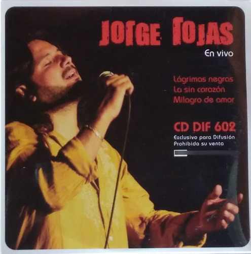 Cd Jorge Rojas Ex Los Nocheros En Vivo 3 Temas Difusión 
