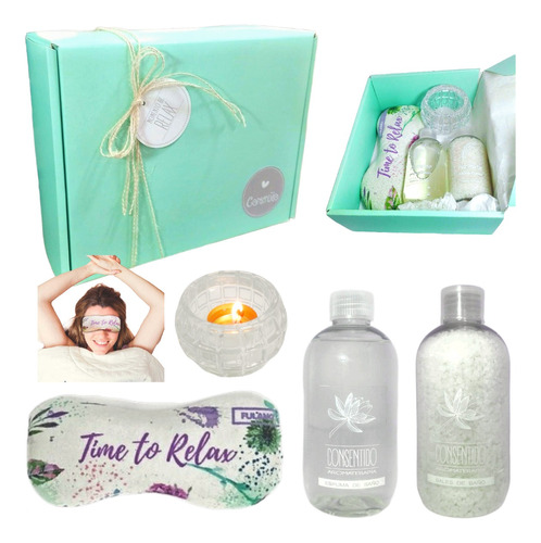 Set Gitf Box Spa Caja Regalo Jazmín Kit Zen Aroma N42 Relax