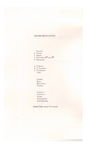 Janitzio For Large Orchestra, Full Score.