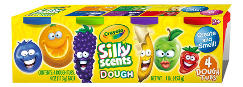 Masa Plasticina Crayola Silly Scents Olor Fruta 4 Potes 453g