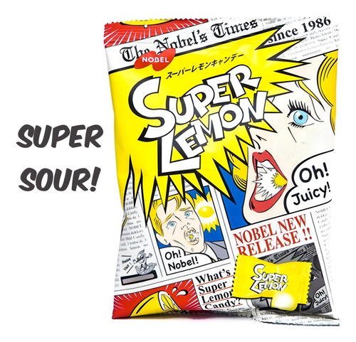 Balas Super Lemon Japonesa Nobel - 20 Balas - 84g