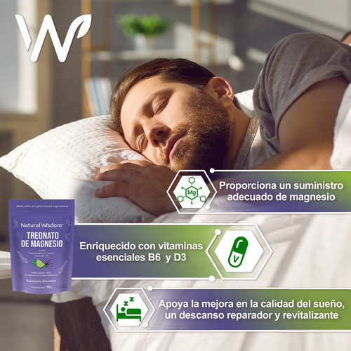 Nw Treonato De Magnesio En Polvo Con Alulosa L-teanina 150g Sabor Lavanda-Limón