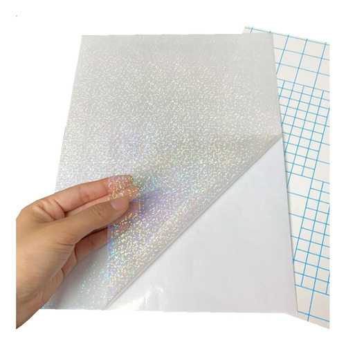 Papel Adesivo Holográfico Vinil Dotz Pontinhos A4 50fls