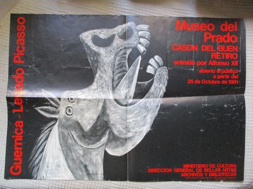 Afiche Museo Del Prado 1981 'guernica Legado Picasso' 55x38 (Usado)