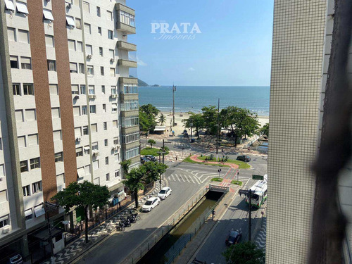 Imagem 2 de 30 de Boqueirão Santos Vista Mar Elevador 4 Dormitórios 1 Suíte 1 Vg - V400227