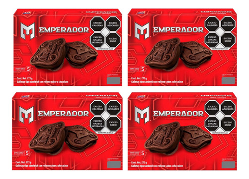 Galletas Gamesa Emperador Chocolate Paquete C/4 Cajas