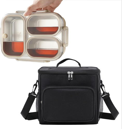Bolsa De Almuerzo Aislada Y Set De Lonchera Para Adultos/hom