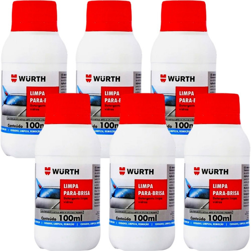 6 Limpa Para Brisa Wurth 100ml