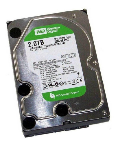 Disco duro interno Western Digital WD Caviar Green WD20EARX 2TB green