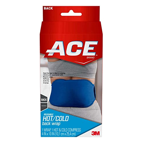 Ace Marca Cold/ Hot Compress Back Wrap, Azul, 1 Paquete