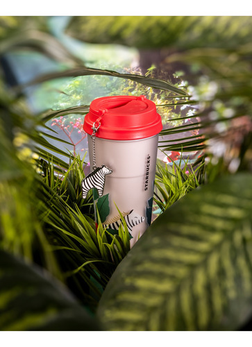 Termo Acrílico Con Charm De Cebra Safari Starbucks 2025 Gris