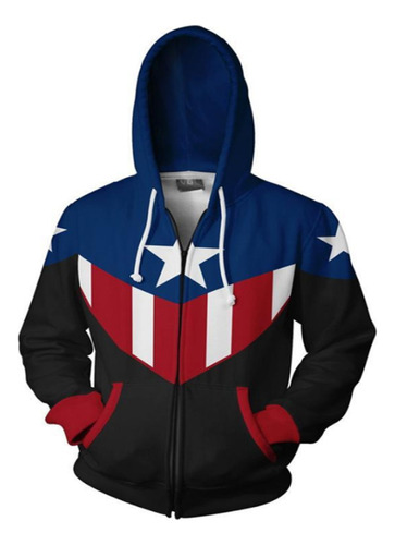 Sudadera Cosplay Del Capitán América Para Fiesta Halloween