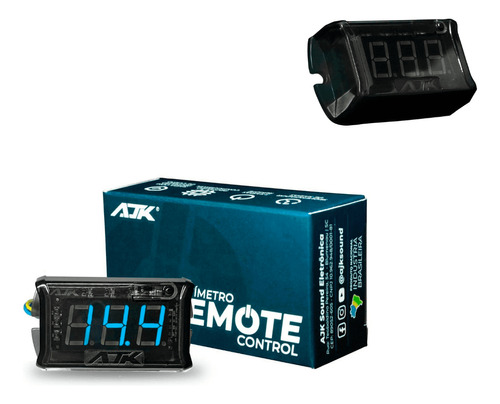 Voltímetro Digital Automotivo Azul 12v Ajk Remote Control