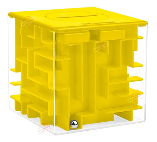 Laberinto Cubo Magico Alcancia Juguete Aprendizaje 1633-e Estructura Amarillo