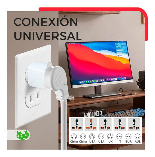 Adaptador De Corriente Clavija Universal Internacional