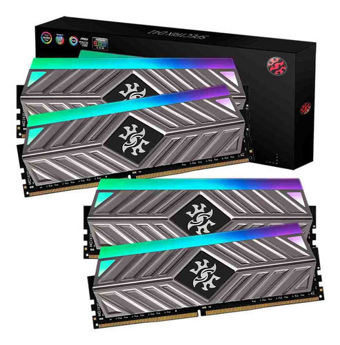 Memoria 64gb(4x16gb) Ddr4 3200 Rgb Xpg Spectrix D41 Tungsten