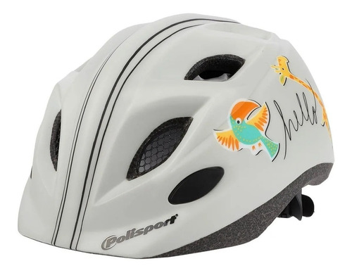 Casco Bici Niño Xs (45-53cm) - Jirafa Blanco Mate Polisport