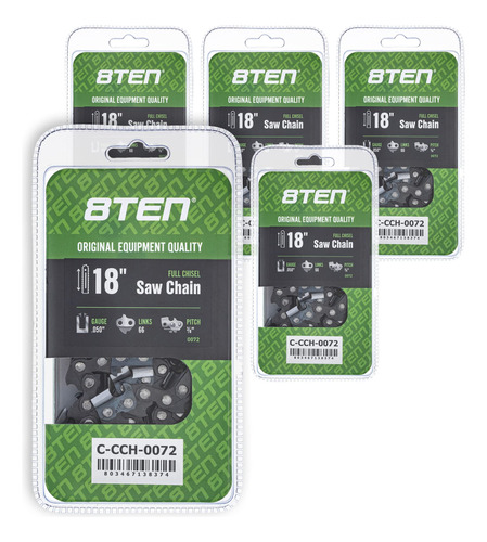 Ten Full Chisel Chainsaw Chain Inch Dl For Echo Stihl Ms