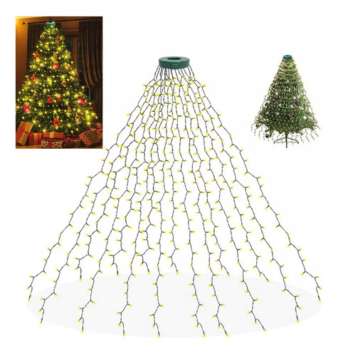 Cadena De Luces Para Árbol De Navidad Con 8 Modos Y Adorno 1