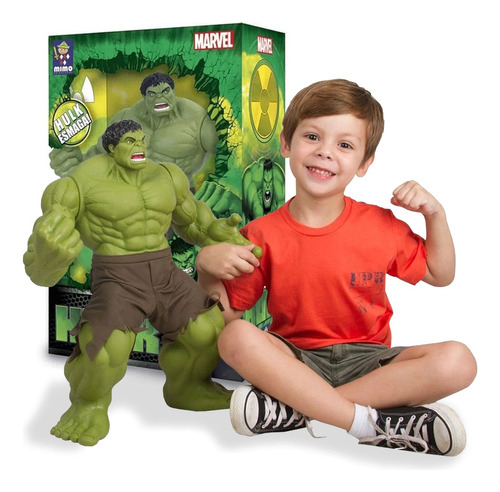 Boneco Articulado Hulk  Premium Verde Vingadores Mimo