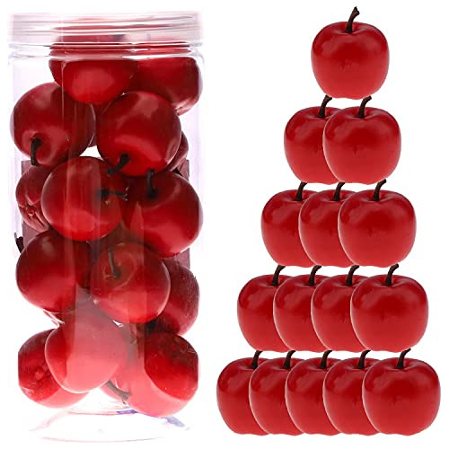 27 Piezas De Manzanas Rojas Artificiales Falsas Realist...