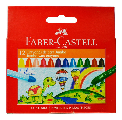 Crayones De Cera Jumbo Faber-castell X12 Colores