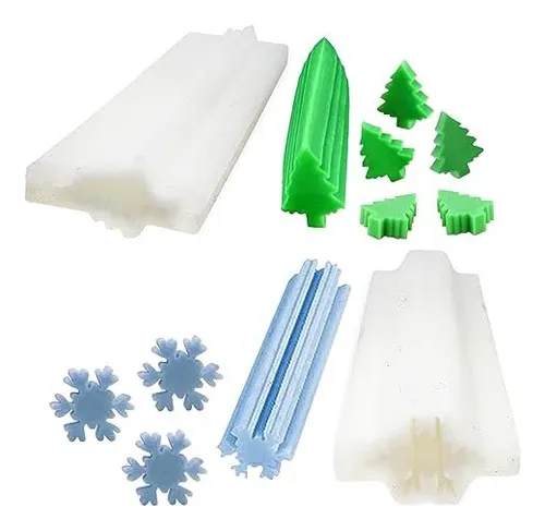 Molde De Silicona De Columna De Tubo De Navidad Juego D...
