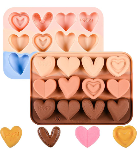 Popyeah Moldes De Silicona Con Forma De Corazón Para Caramel