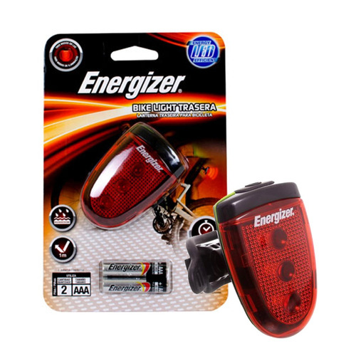 Potente Luz Trasera Energizer De 3 Led Para Bicicleta Febo