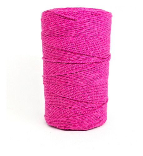 Hilaza De Algodón Carrete 500g 3 Cabos 2mm Fucsia