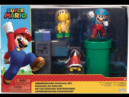 Super Mario Bros Set Subterráneo Muñecos Juguetes Niños
