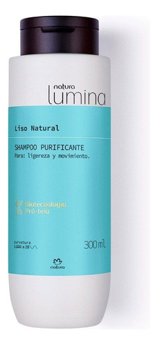 Shampoo Natura Lumina Purificante liso y natural para ligereza y movimiento 300ml
