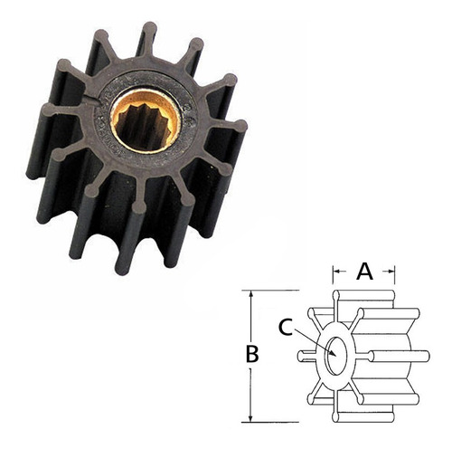 Rotor 13554-0001 Itt Johnson 812b Yanmar 119773-42600 6lp R