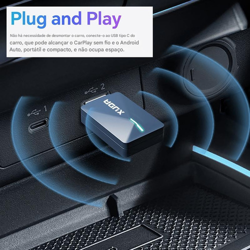 Xuda Mini 2 Em 1 Adaptador Sem Fio Carplay E Android Auto
