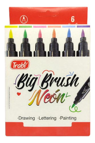 Marcadores Trabi Big Brush Neon X 6