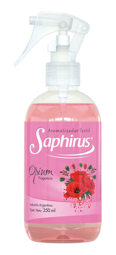 Aromatizador Textil Saphirus Fragancia Opium 250ml X12unid.