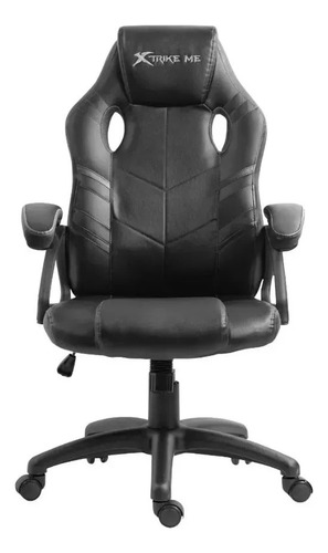 Silla De Escritorio Gamer Xtrike Me Gc-803-bk Ergonomica Color Negro Material del tapizado Cuero sintético