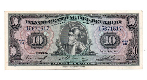 Ecuador Billete 10 Sucres Año 1975 P#109
