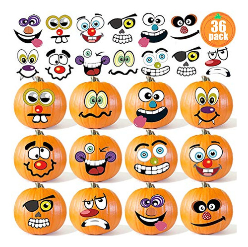 36 Pack Halloween Pumpkin Decorar Pegatinas Mini Mm96s