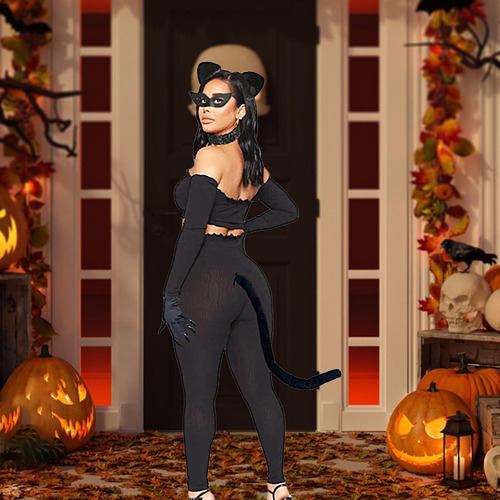 Trajes De Gato Sexy Para Mujer Traje De Mujer Conjunto De Di