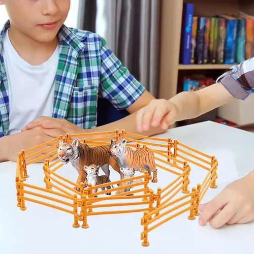 Pack De 60 Vallas De Juguete Para Caballos Y Granja – Cercado Flexible De PVC Para Niños, Accesorios De Corral Y Granero, Juego Creativo Y Educativo