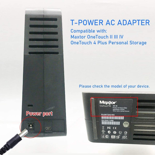 T-power 12vdc Ac Adapter Charger Compatible With For Maxtor