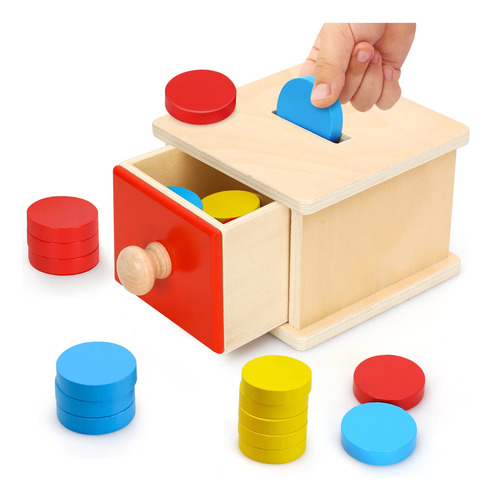 Toy Life Montessori - Caja De Monedas, Juguetes Para La Perm