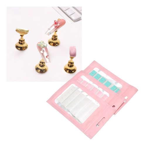 Soporte Adhesivo De Arcilla Para Manicura, Reutilizable Y Ex