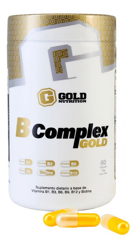 Imagen 1 de 2 de B-complex Gold Nutrition Vitamina Complejo B Multivitaminico Sabor Cápsulas