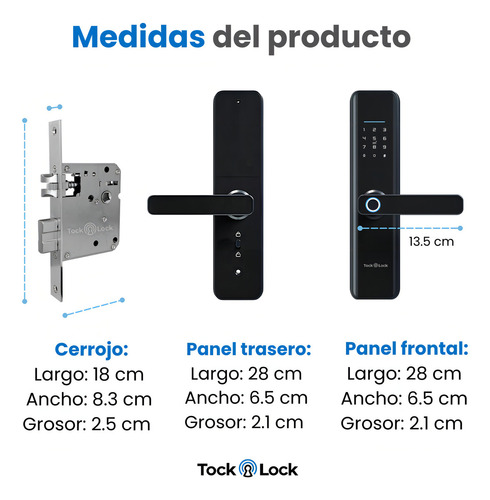 Cerradura Electronica Inteligente Chapa Digital Wifi Con Huella Códigos APP Móvil Para Puera Exterior Tock Lock