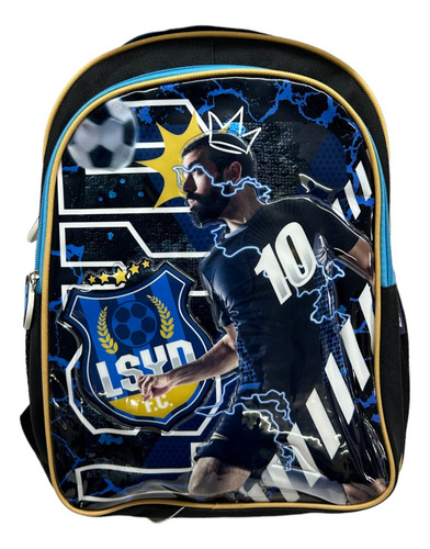 Mochila Escolar Futbol 10 Pelota Niños Lsd Mossi Saavedra 