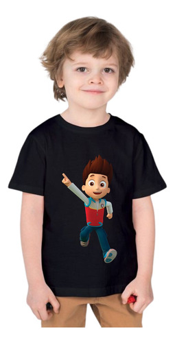 Playera Paw Patrol Ryder Personaje Patrulla Niño Niña Moda