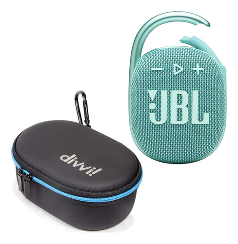 Jbl Altavoz Bluetooth Portátil Clip 4 (verde Azulado) + Divv Color Color: Verde Azulado 110v